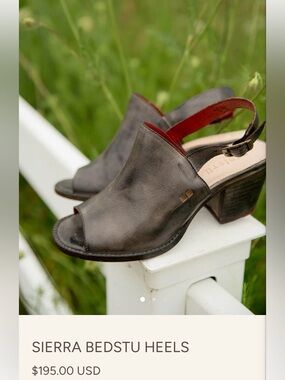 NWT Bed Stu Sierra Women's 8 Distressed Leather Slingback Block Heel Sandal